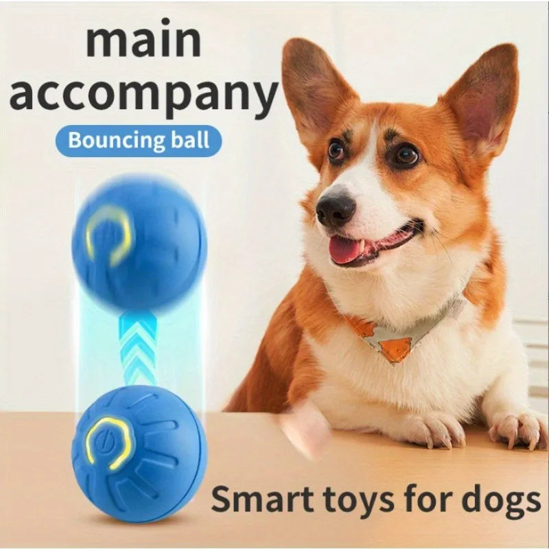 Interactive Smart Bouncing Ball Toy for Dogs – USB Rechargeable, Irregular Jumping, Durable Chew Toy for Small & Medium Pets