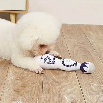 Interactive Squeaky Plush Dog Toy – Durable Chew Toy for Small & Medium Dogs, Unique Blue & White Porcelain Vase Design, Soft & Engaging Pet Toy