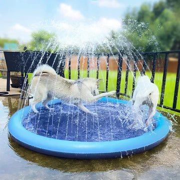 Durable Non-Slip Dog Splash Pad – Outdoor Sprinkler Water Play Mat for Large Dogs & Summer Backyard Fun