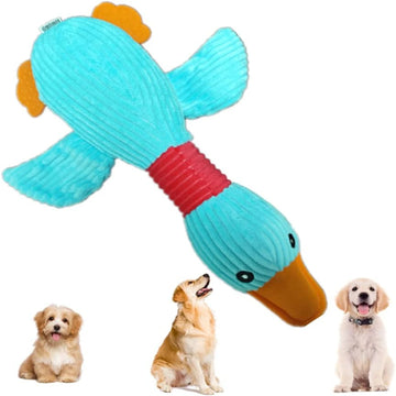 Durable Plush Goose Dog Toy with Squeaker – Interactive Chew Toy for Small, Medium & Large Dogs | Bite-Resistant & Engaging Playtime