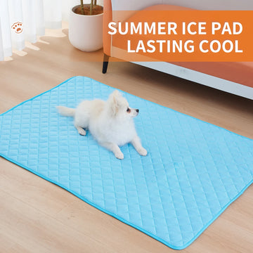 Pet Ice Cooling Bed Mat – Breathable, Washable Summer Cooling Pad for Dogs & Cats, Non-Slip & Durable