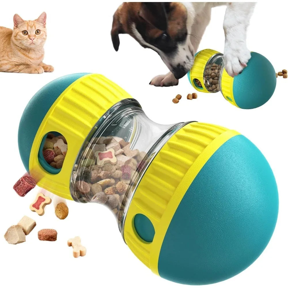 Slow Feeder IQ Enrichment Ball for Smart Dogs | Adjustable Food Dispenser & Boredom Buster for Medium & Large Dogs | Interactive Dog Treat Puzzle Toy